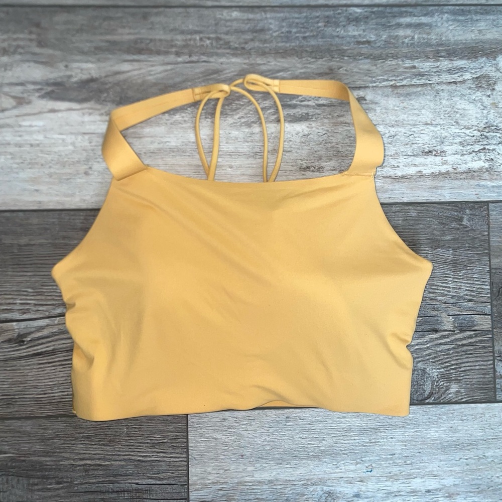 Yellow Nike Sports Bra Medium